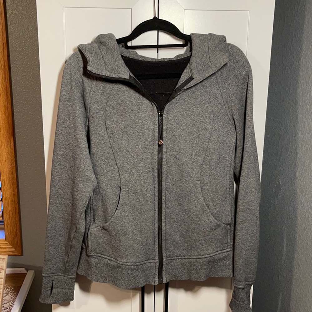 Lululemon | dark grey full zip | size 12
